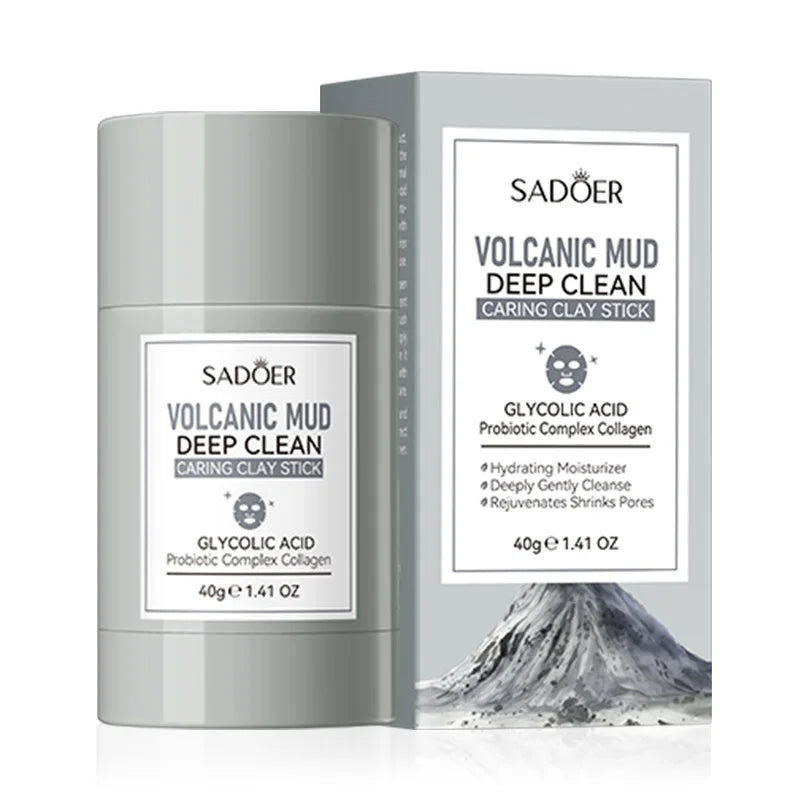 Volcanic Mud Face Masks Stick Clay Mask Shrink Pores Deep Blackhead Remover Facial Cleansing Moisturizing
