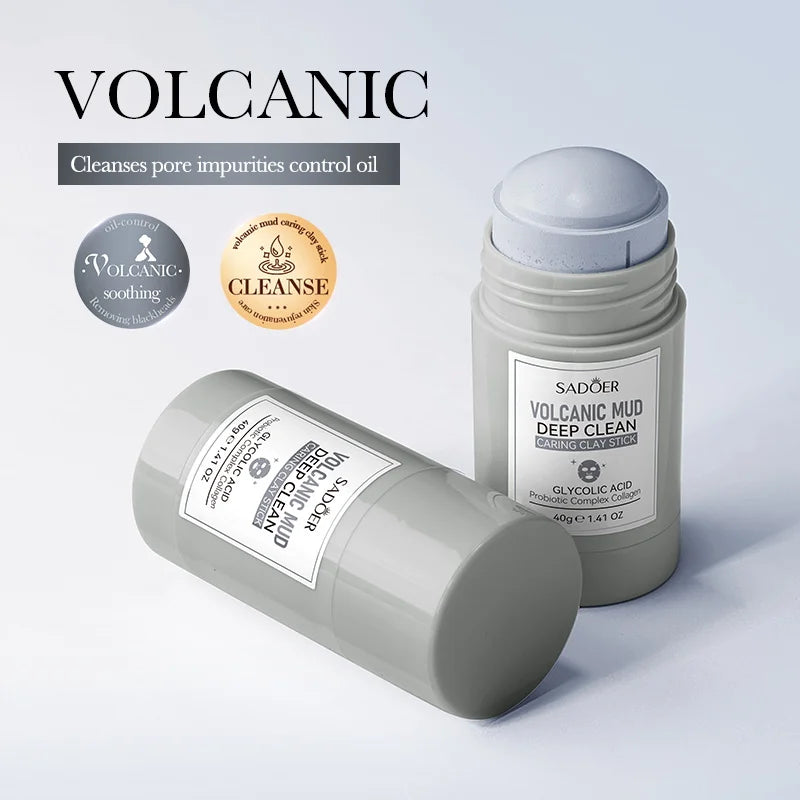 Volcanic Mud Face Masks Stick Clay Mask Shrink Pores Deep Blackhead Remover Facial Cleansing Moisturizing